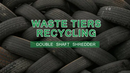 Broyeur à double arbre de déchets de pneus, machine de recyclage de déchets métalliques en acier